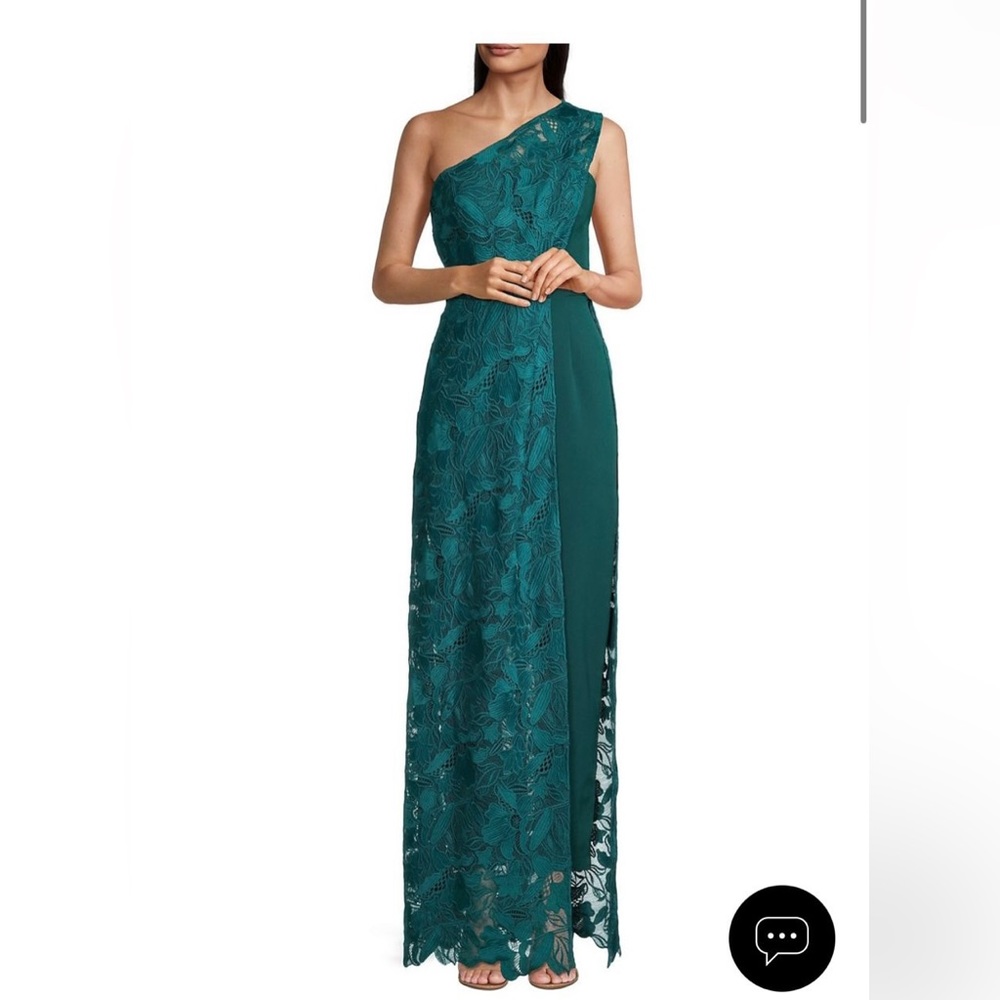 Brand New- Kay Unger- Green Jumpsuit with draped skirt!
